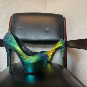 Iridescent Platform Heels